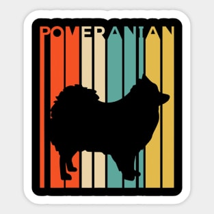 Retro Vintage Pomeranian Silhouette Sticker